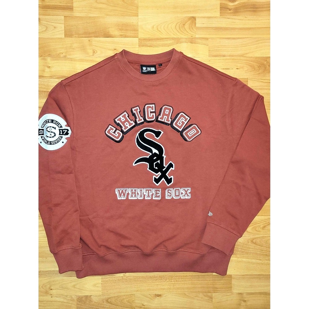 New Era Chicago White Sox MLB Men's LARGE Burnt Orange Crewneck Sweatshirt NWOT